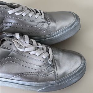 silver vans - old skool - women’s size 7